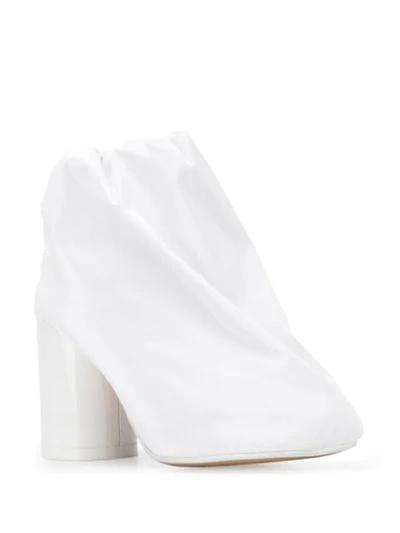 Shop Mm6 Maison Margiela Covered Ankle Boots In White