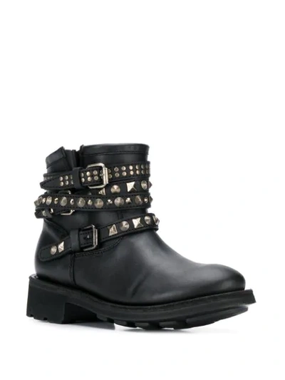 Shop Ash Studded Ankle Boots In Black