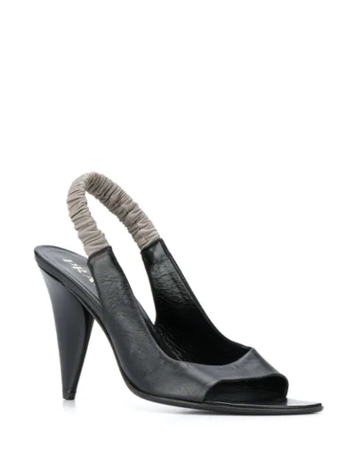 Pre-owned Prada 1990s Elasticated Sling-back Sandals In Black