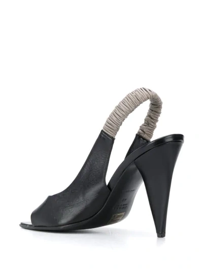 Pre-owned Prada 1990s Elasticated Sling-back Sandals In Black