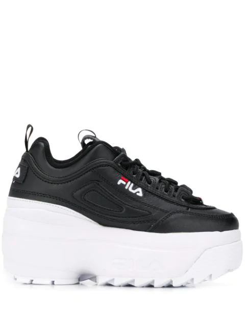 fila black platform sneakers