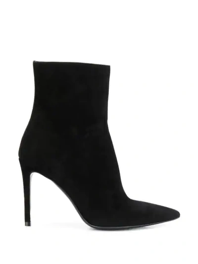 Shop Balmain Chain Embellished Ankle Boots In Black