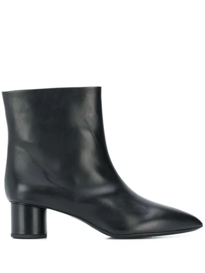 Shop Jil Sander Pointed Ankle Boots In Black