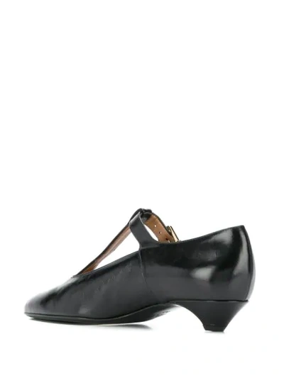 Shop Laurence Dacade Vron Pointed T-bar Pumps In Black