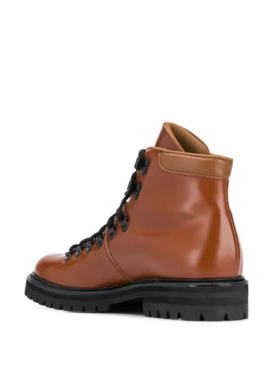 Shop Common Projects Signature Hiking Boots In Brown