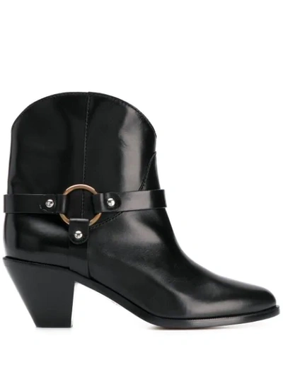Shop Francesco Russo Strap-embellished Ankle Boots In Black