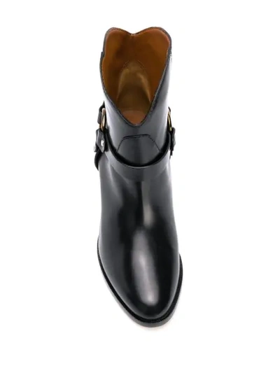 Francesco Russo Strap-embellished Ankle Boots In Black