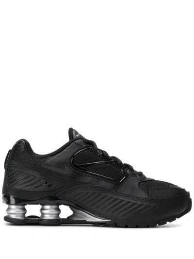 Shop Nike Shox Enigma 9000 Sneakers In 004 Black/black-metallic Silver