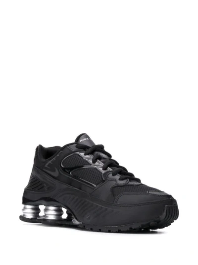 Shop Nike Shox Enigma 9000 Sneakers In 004 Black/black-metallic Silver