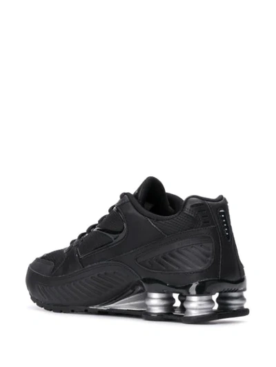 Shop Nike Shox Enigma 9000 Sneakers In 004 Black/black-metallic Silver