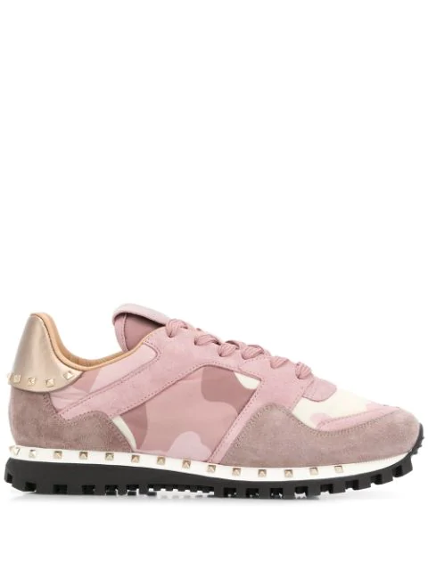 valentino camouflage sneakers pink