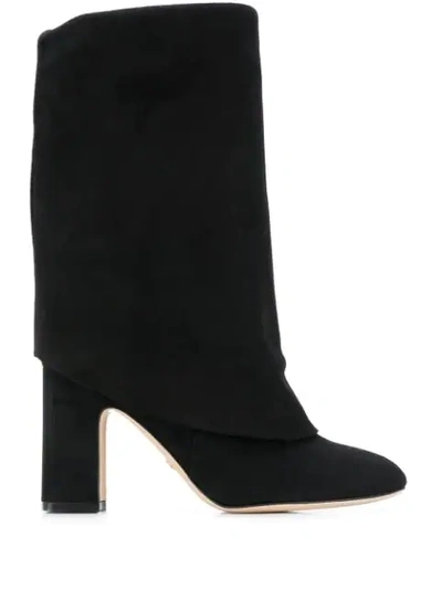 Shop Stuart Weitzman Lucinda Foldover Boots In Black