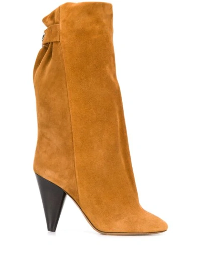 Shop Isabel Marant Round Toe Boots In Brown