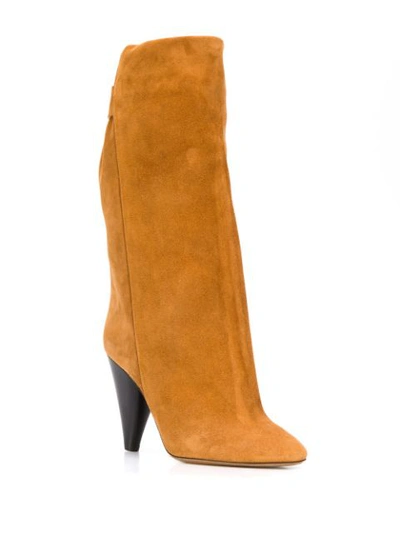 Shop Isabel Marant Round Toe Boots In Brown