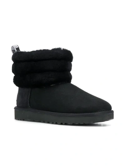 Shop Ugg Fluff Mini Quilted Boots In Black