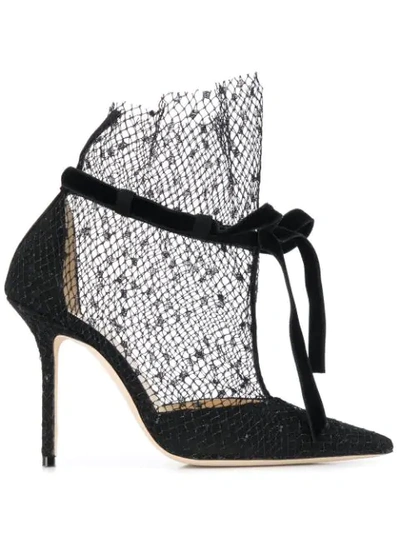 Shop Jimmy Choo Fira 100mm Mesh Pumps In Black