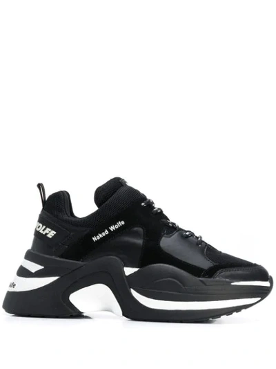 Shop Naked Wolfe Track Platform Sneakers In Black