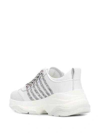 Shop Dsquared2 Glitter Details Sneakers In White