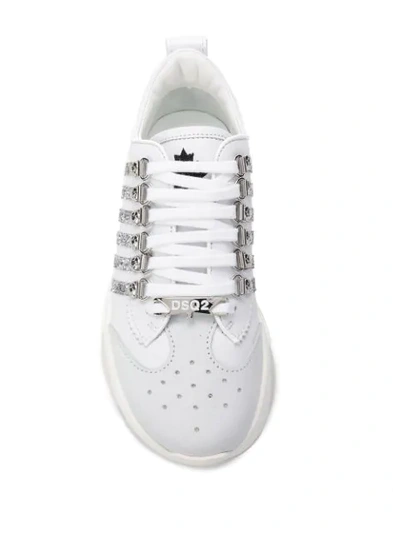 Shop Dsquared2 Glitter Details Sneakers In White
