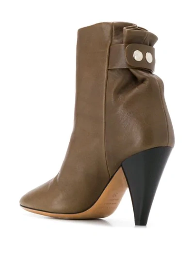 Shop Isabel Marant Lystal Ankle Boots In Green