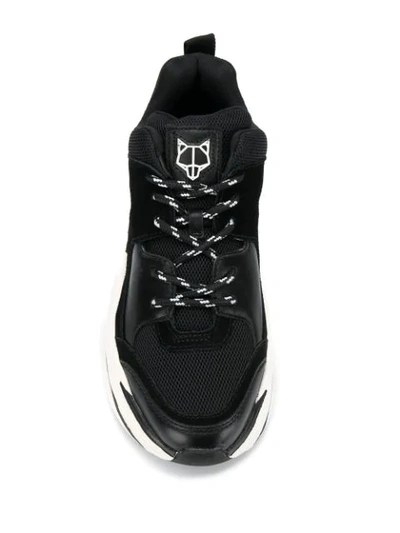 Shop Naked Wolfe Logo Print Low-top Sneakers In Black