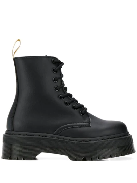 vegan platform combat boots