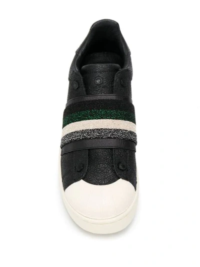 Shop Moa Master Of Arts Glitter Strap Sneakers In Black