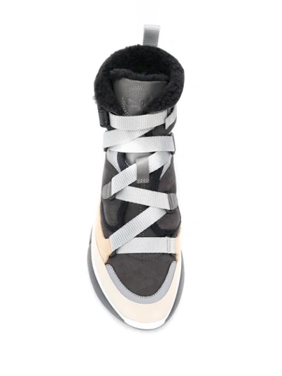 Shop Chloé Sonnie High-top Sneakers In Grey