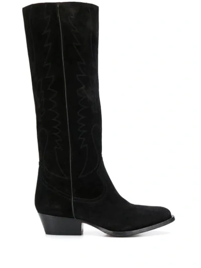 Shop Buttero Knee-length Boots In Black