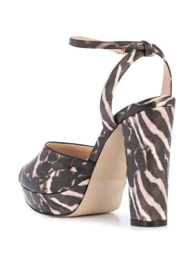 Shop Cynthia Rowley Diana Zebra Platform Sandals In Brown