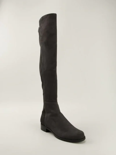 Shop Stuart Weitzman Over-the-knee Boots In Grey
