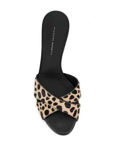 Shop Giuseppe Zanotti Cheetah-print Sandals In Neutrals