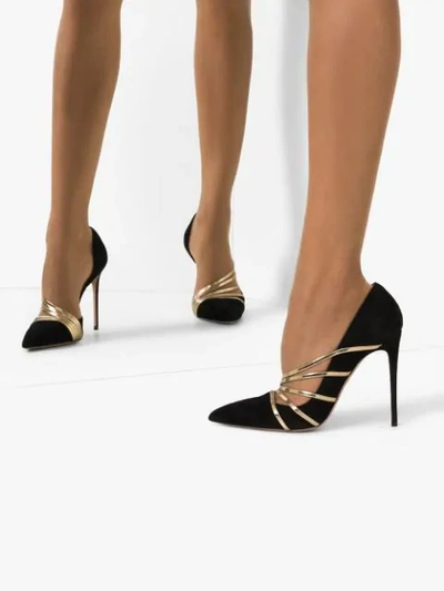 AQUAZZURA MINOU 100MM STRAPPY PUMPS - 黑色