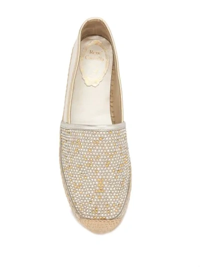 Shop René Caovilla Larina Espadrilles In Ivory