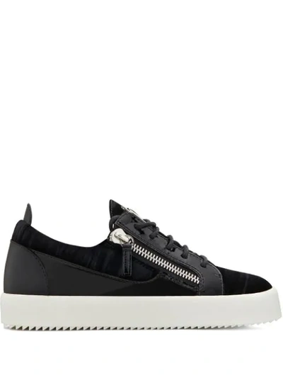 Shop Giuseppe Zanotti Gail Panelled Sneakers In Black