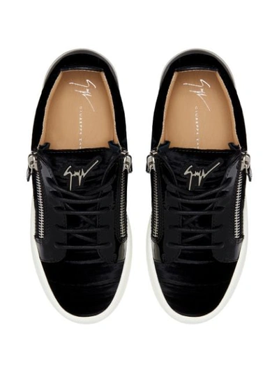 Shop Giuseppe Zanotti Gail Panelled Sneakers In Black