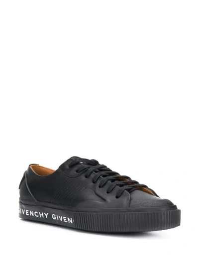 Shop Givenchy Logo Print Low Top Sneakers In Black