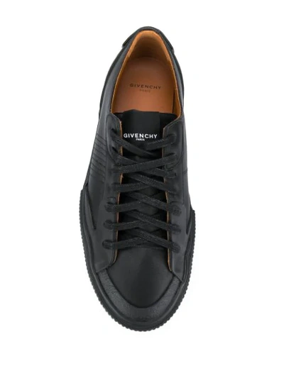 Shop Givenchy Logo Print Low Top Sneakers In Black