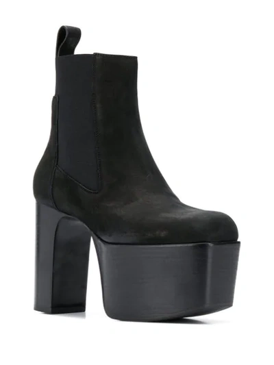 Shop Rick Owens Platform Ankle Boots In Black