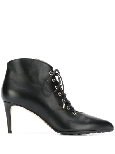 Shop Chloe Gosselin Priyanka Lace-up Ankle Boots In Black