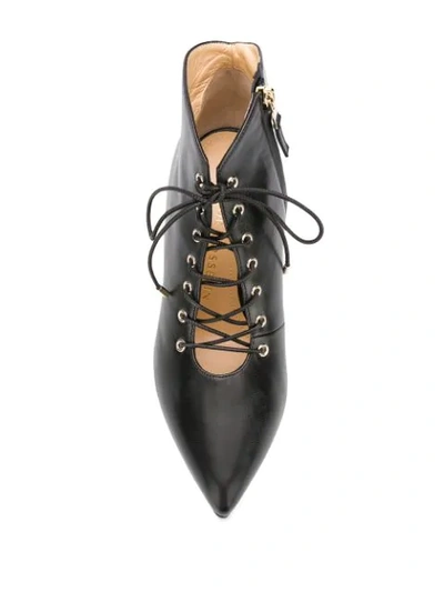 Shop Chloe Gosselin Priyanka Lace-up Ankle Boots In Black