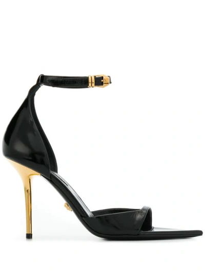 Shop Versace Irina 100 Sandals In Black