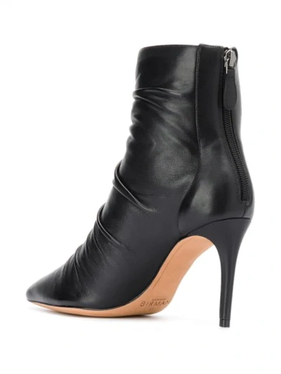 Shop Alexandre Birman Ruched Ankle Boots In Black