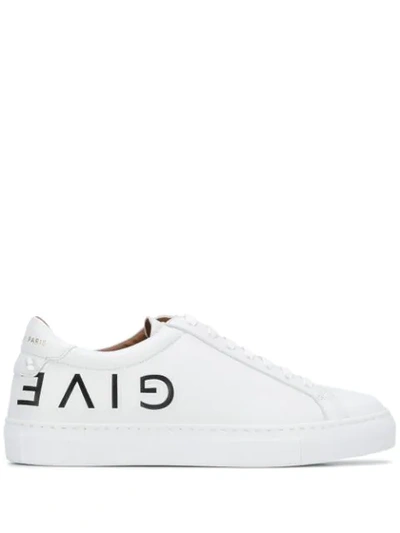 Shop Givenchy Reverse Logo Sneakers In White