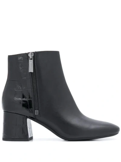 Shop Michael Michael Kors Block Heel Ankle Boots In Nero