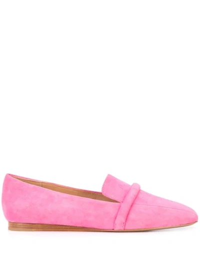 Shop Veronica Beard Grier Tonal Band Loafers In Pink