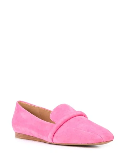 Shop Veronica Beard Grier Tonal Band Loafers In Pink