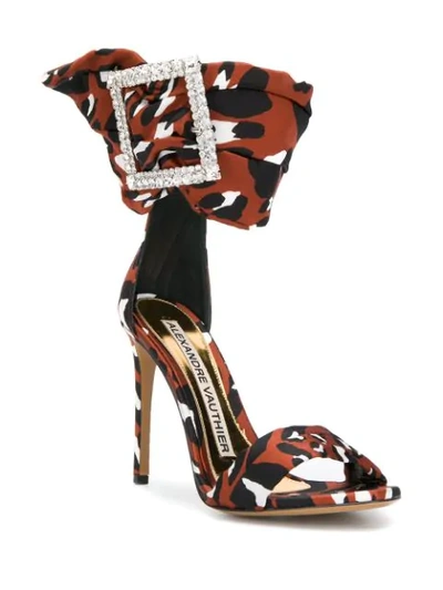 Shop Alexandre Vauthier Yasmine Leopard Sandals In Red