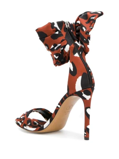 Shop Alexandre Vauthier Yasmine Leopard Sandals In Red