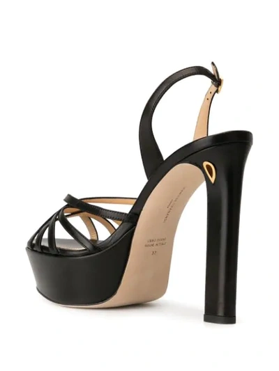 Shop Jennifer Chamandi Platform Sling-back Sandals In Black